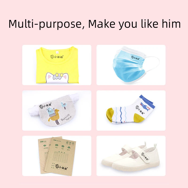 Custom-Made แสตมป์เด็ก DIY ของเล่นเด็กที่กำหนดเองชื่อสติกเกอร์ซีลนักเรียนเสื้อผ้า Chapter ไม่มีของขวัญ