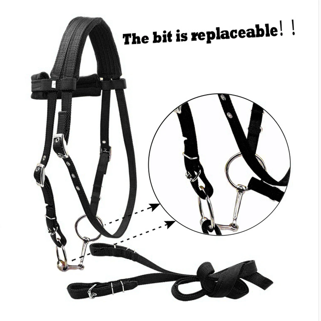 Durable Pferd Zaumzeug Pferd Rein Kopfstück Verdickt Halter Reit Getriebe Pferd Rein Harness Headstalls Abnehmbare Trense
