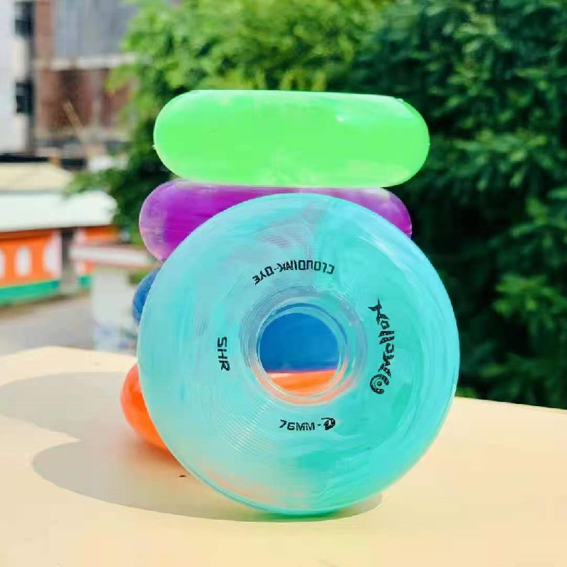 Roue de Slalom à rebond élevé 85A avec 72mm 76mm 80mm semi-transparente, roues de patins FSK pour SEBA KSJ WFSC IGOR High HV HL