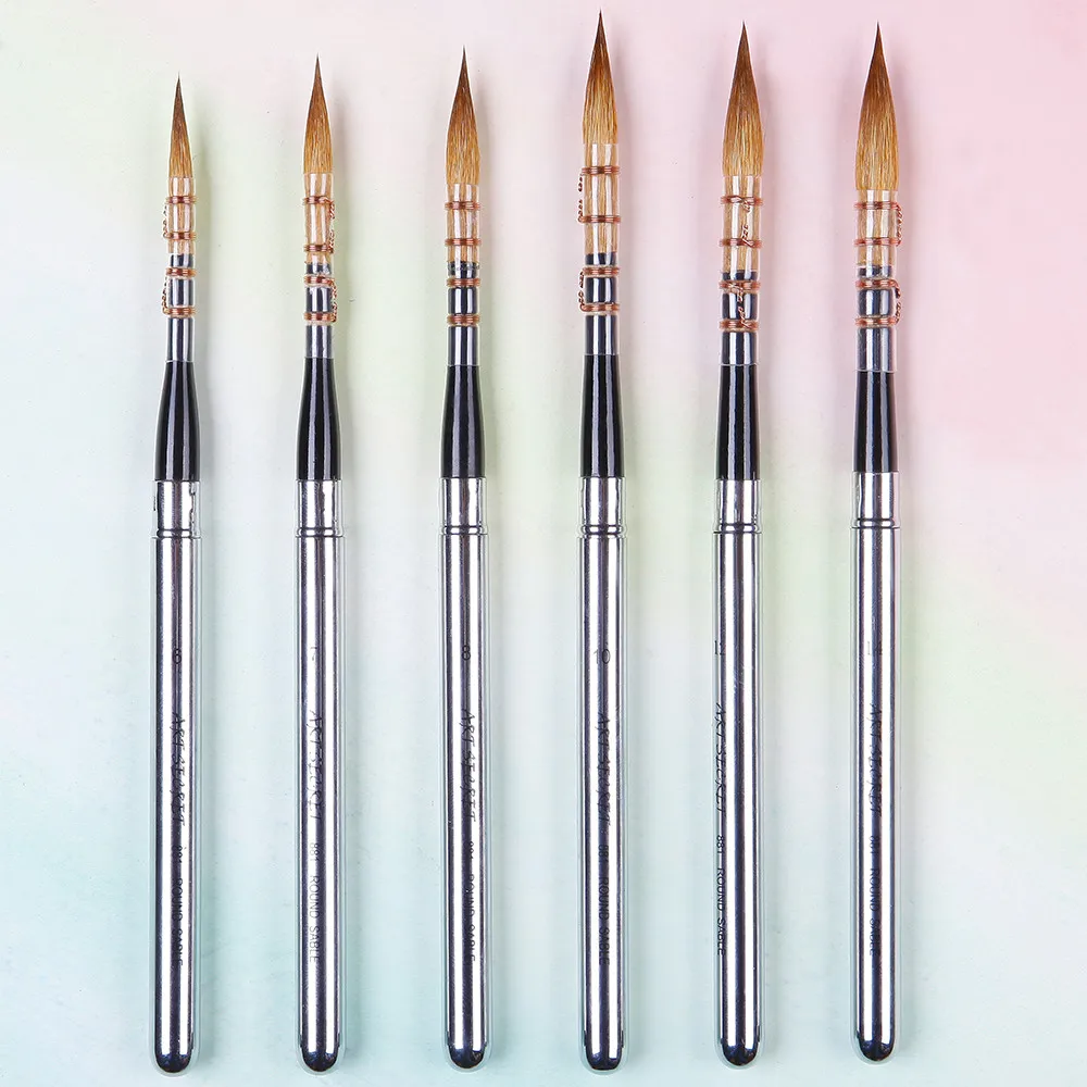 ArtSecret Cao Cấp 871 872 881 Ốp Tranh Nghệ Thuật Loạt Chống Thả Tóc Màu Nước Acrylic Nghệ Sĩ Bàn Chải Tay Cầm Bằng Gỗ
