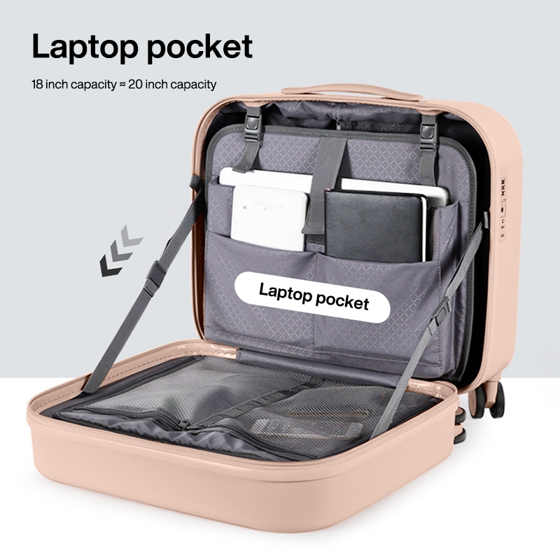 Mixi กระเป๋าเดินทางขนาด16นิ้วสำหรับผู้ชายกระเป๋าเดินทางล้อลากสปินเนอร์สำหรับผู้หญิง34L น้ำหนักเบา100% ชิ้น