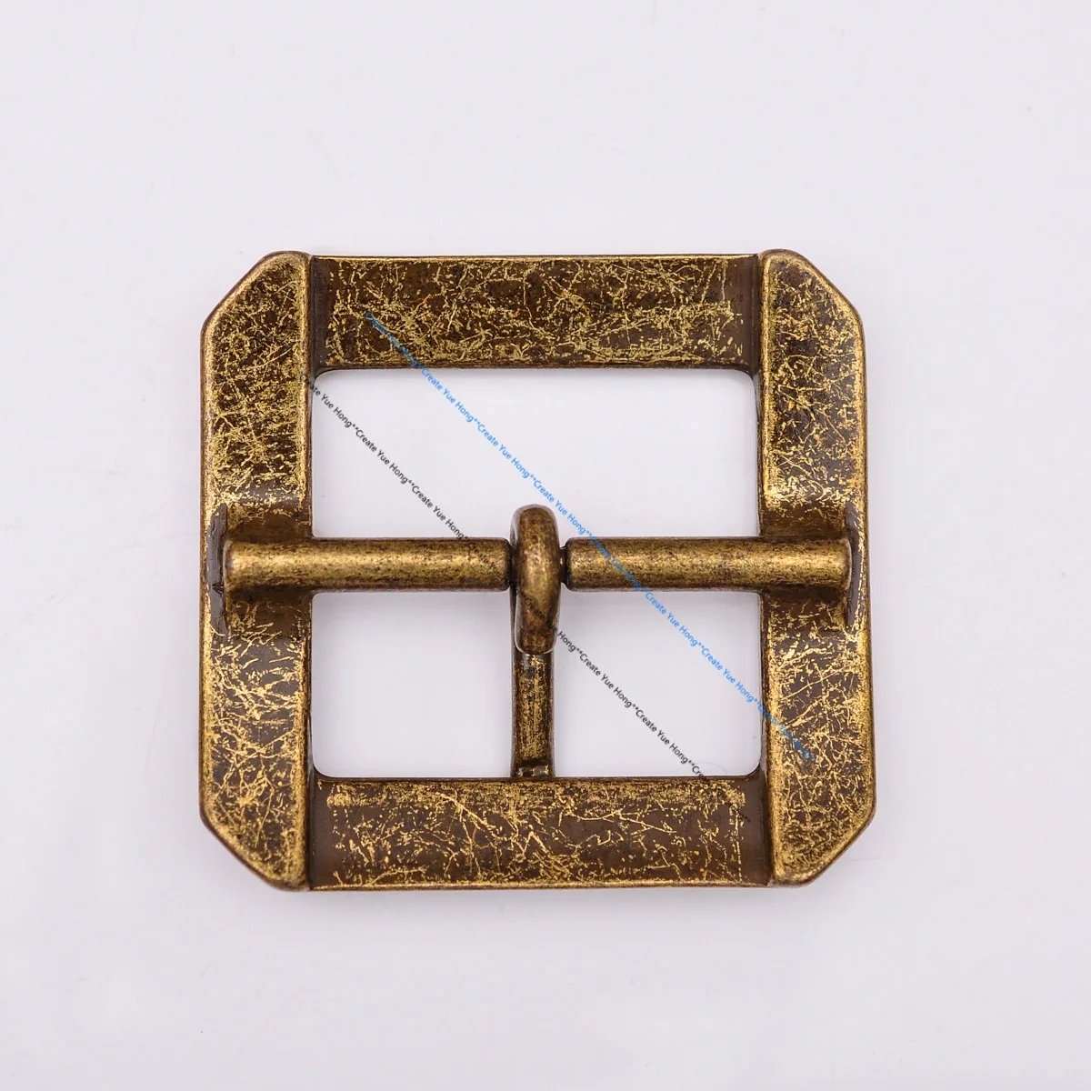 Forte resistente resistente ocidental cowboy resistente de bronze retangular centro barra pino cinto fivela substituição apto 40mm cinta