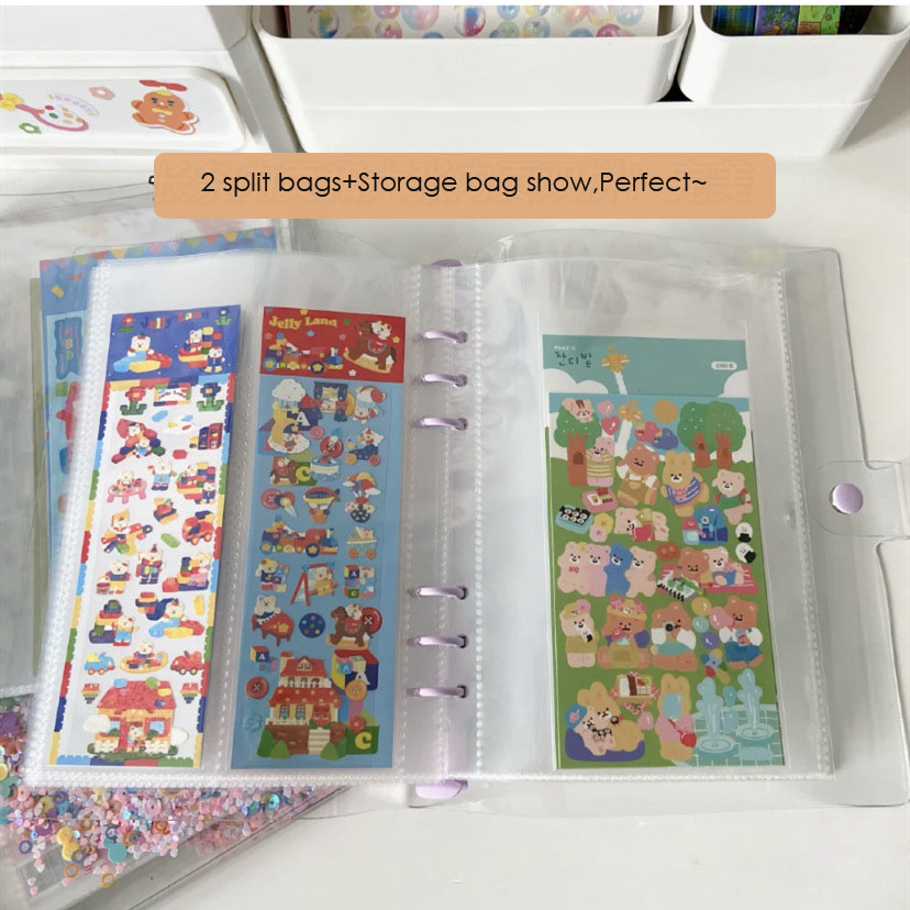 Sharkbang A5 Loose Leaf Stickers Album Multi Function Card Collection Book Binder Notebook Organizer Agenda Journal Collect Book