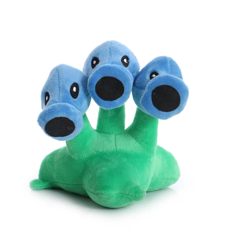 18 ซม.พืชVs Zombies Peashooterตุ๊กตาของเล่นตุ๊กตาน่ารักSnow Pea Threepeater Plush Softตุ๊กตาของเล่นของขวัญเด็กเด็ก
