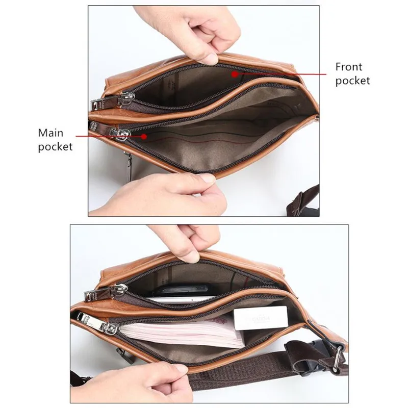 JEEPBULUO ผู้ชายเอวกระเป๋า Casual Functional เงินโทรศัพท์กระเป๋าเข็มขัดชาย unisex กระเป๋าสําหรับเข็มขัดหนังสะโพกกระเป๋าหน้าอก