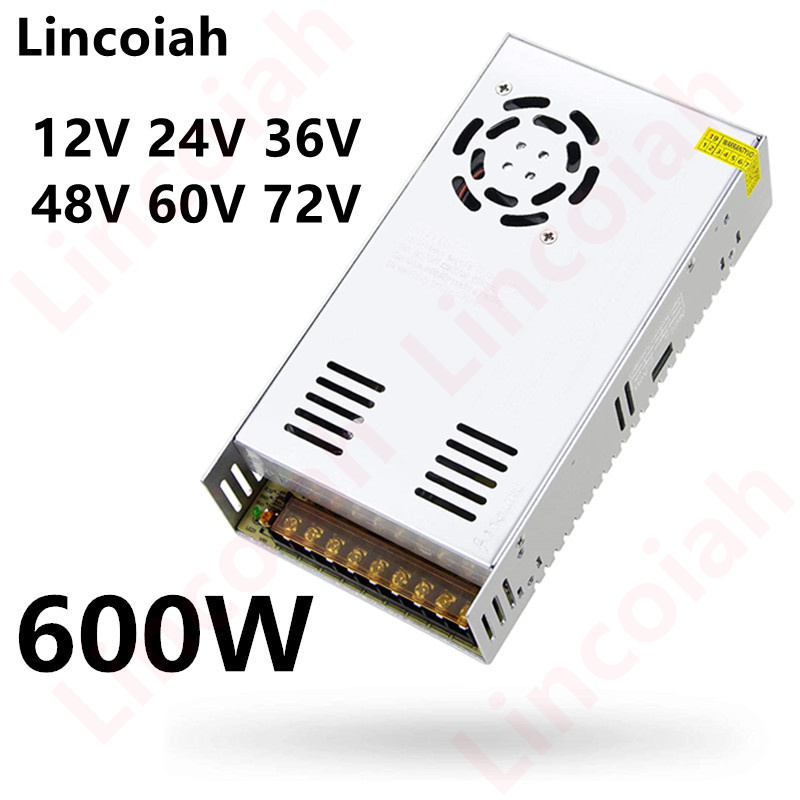 AC100V/220V Licht transformator DC 12V 24V 36V 48V 60V 72V 600W 8,3 A 10A 12,5 A 16,7 A 25A 50A SMPS CNC für LED-Licht leisten