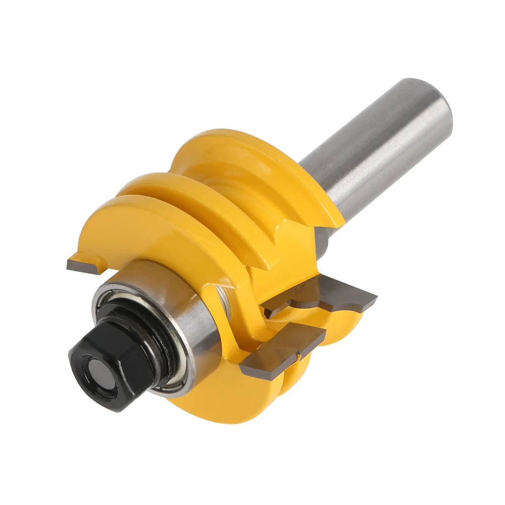Vástago de 1/2 ", 12mm, 8mm, riel de puerta de vidrio y broca enrutadora Reversible Stile, herramienta de corte de madera, brocas de enrutador para carpintería, 1 ud.