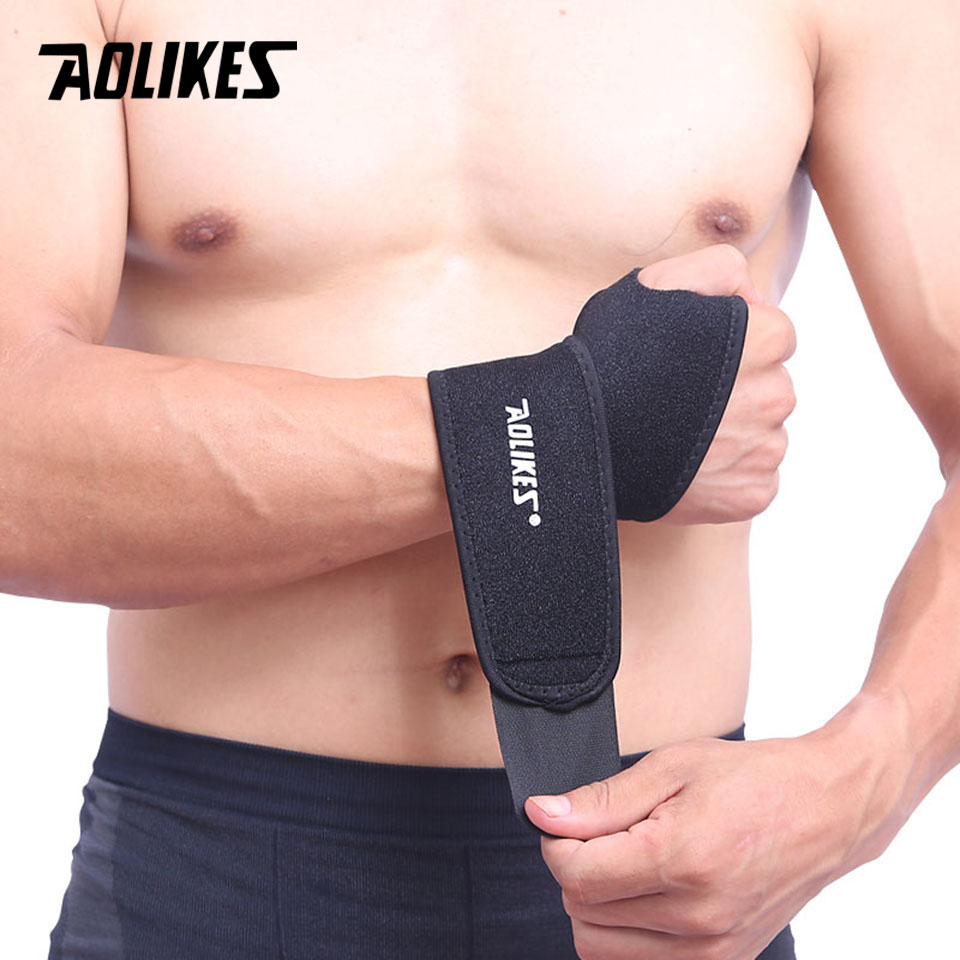 AOLIKES 1 pieza de soporte de muñequera para vendaje de muñeca ajustable, muñequera deportiva, envolturas de compresión, alivio del dolor de tendinitis