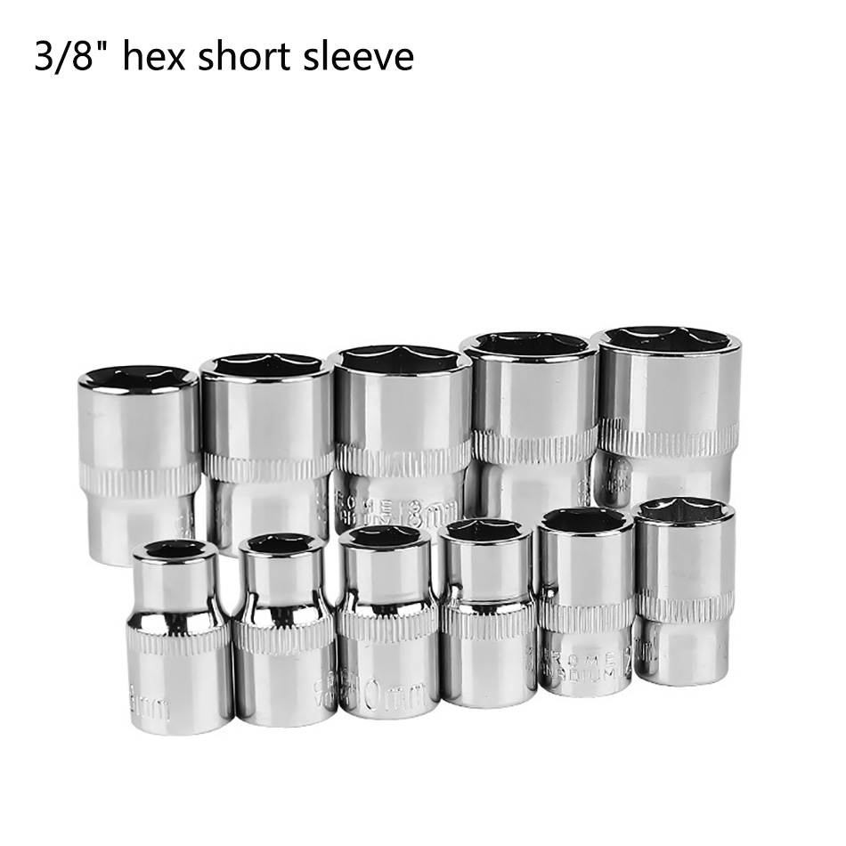 3/8 Inch7-22mm 6 Góc Tay Chuyển Đổi Tóc Lục Giác Sâu Ổ Cắm Cờ Lê Đầu Tay Cho Ratchet Cờ Lê Tự Động Sửa Chữa Dụng Cụ Cầm Tay