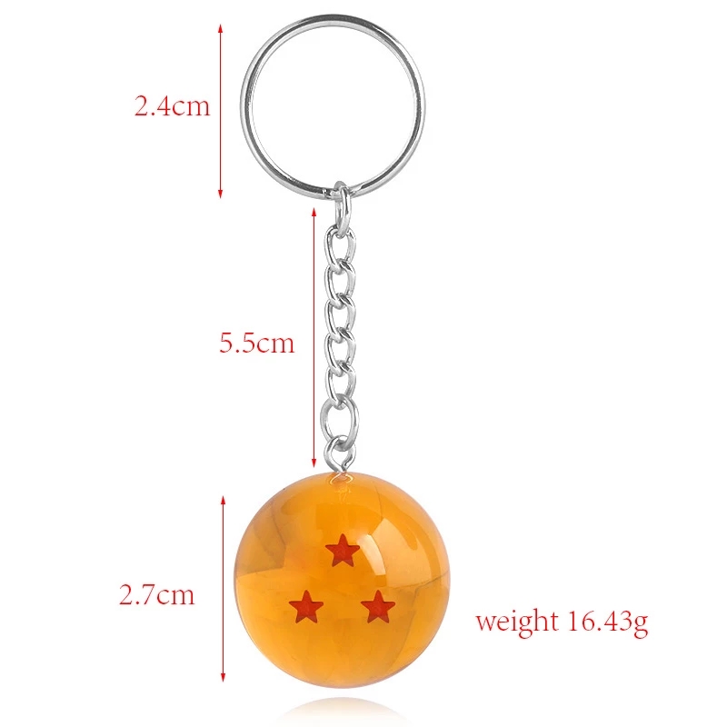 Anime Dragon 1-7 Stelle Palle Portachiavi Charms Gokus Bead Ciondolo Portachiavi Auto Portachiavi Gioielli Cosplay Prop Accessori