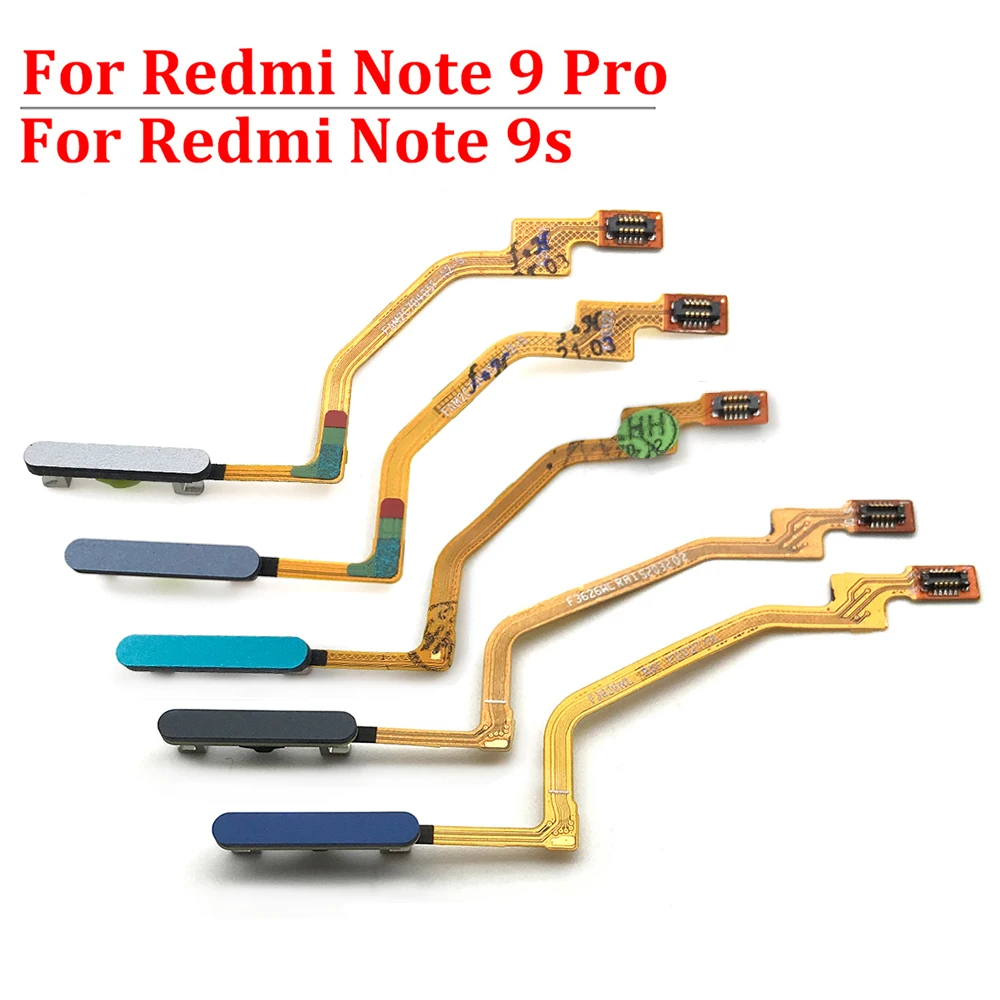 ลายนิ้วมือสําหรับ Xiaomi Redmi หมายเหตุ 9 10 Pro 9s Poco X3 Pro M3 ปุ่ม Home ลายนิ้วมือเมนูสุทธิ Key Sensor Flex Cable