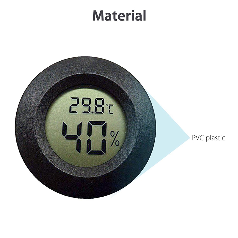 Bộ 5 Nhiệt Ẩm Kế Nhiệt Kế Màn Hình LCD Kỹ Thuật Số Đồng Hồ Đo Độ Ẩm Đo Cho Ẩm Máy Hút Ẩm Gre