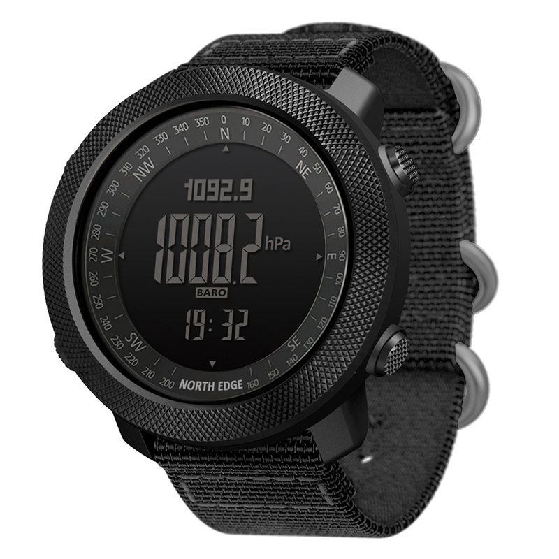 Reloj inteligente NORTH EDGE para hombre, reloj militar del ejército, brújula, altímetro, barómetro, podómetro, reloj inteligente Digital para correr, resistente al agua 50m