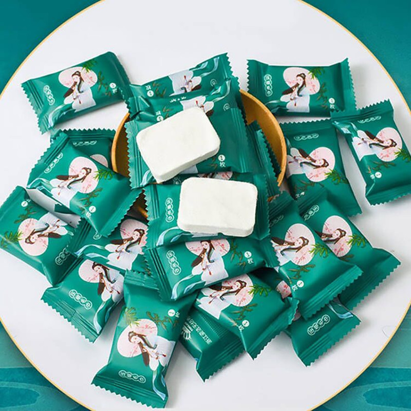 20pcs/bag Compressed Towel Disposable Face Cleansing Towel Travel Candy Thickening Facial Tissue