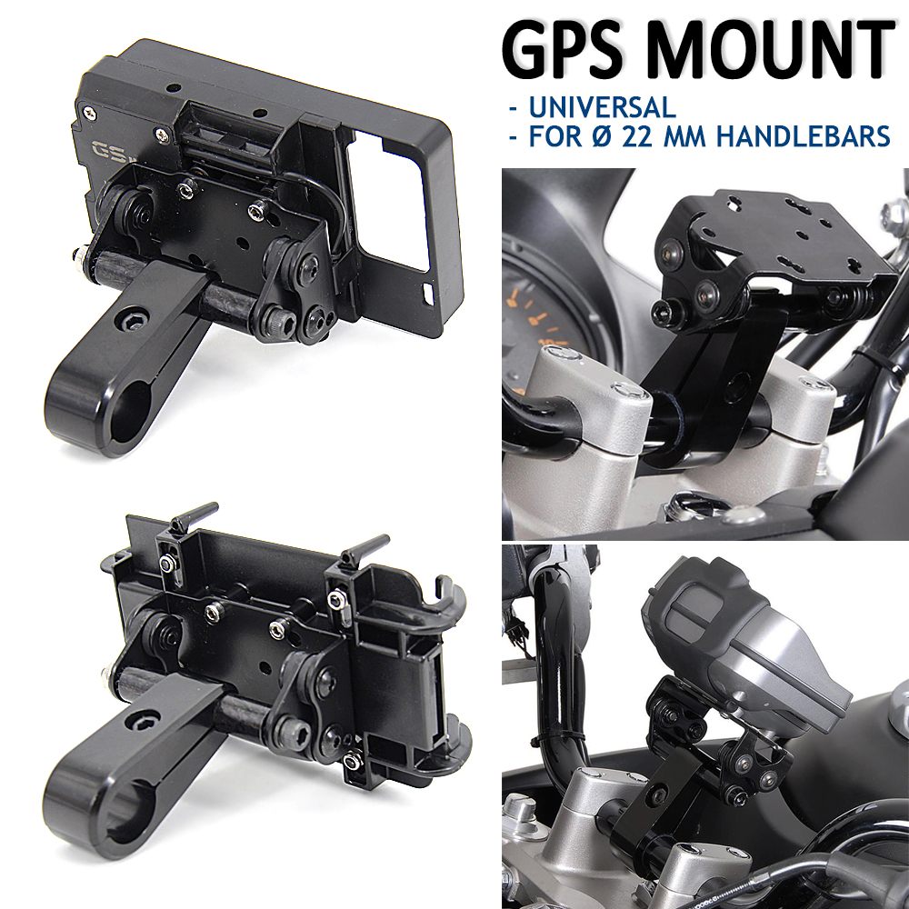 Универсальное новое крепление для руля Ø 22 мм, новое черное GPS-крепление для телефона мотоцикла с зажимом на руль