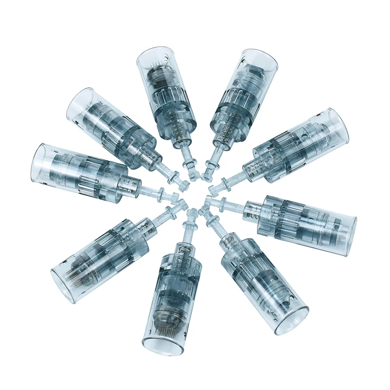 20 Chiếc Tiến Sĩ Bút M8 Kim Hộp Mực Derma Bút 3 Khe Cắm Lưỡi Lê Kim 11 16 36 42 Nano Kim Micro da Needling Đầu