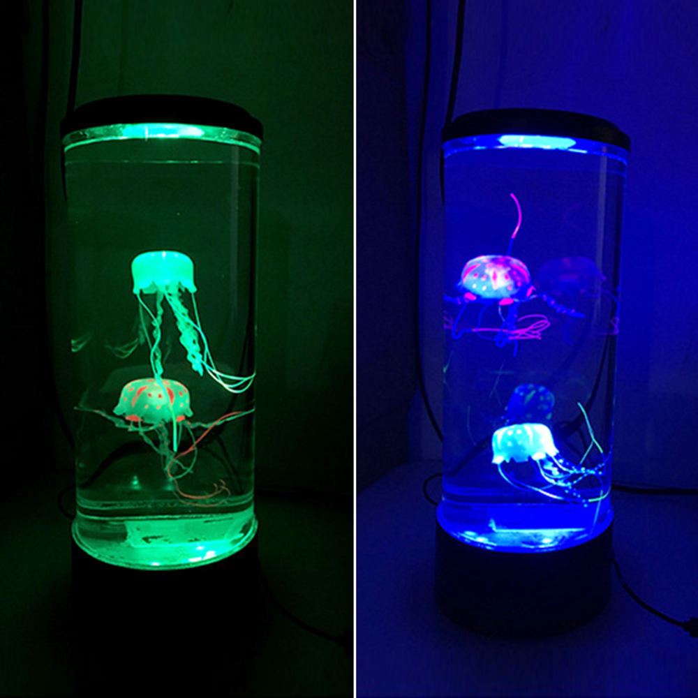 Fantasy Jellyfish Lamp 5V USB Power Color Changing Jellyfish Tank Aquarium Led Lamp Relaxing Mood Night Light Bedside Lantern