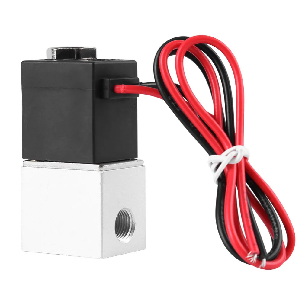 DC 12V 24V 110V 220V วาล์วขดลวดแม่เหล็กไฟฟ้า 1/4 "1/8" 2 WAY ปกติปิด Direct-acting วาล์วนิวเมติกสําหรับน้ําแก๊สร้อน