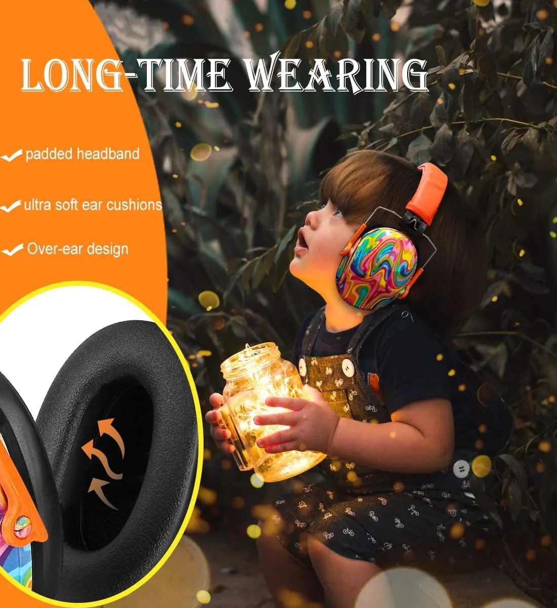 ZOHAN Kid cuffie antirumore cuffie antirumore cuffie antirumore cuffie antirumore per bambini regolabili nrr 25db sicurezza