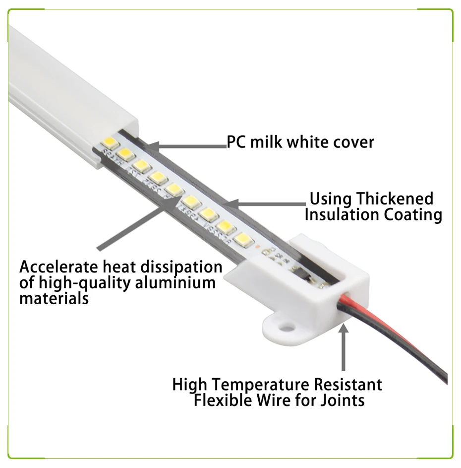 AC 220 V LED Starre Lichtleiste Hohe Helligkeit 30 cm/40 cm SMD LED Leuchtstofflampenröhre Bar Branchen Vitrine Display Lampe