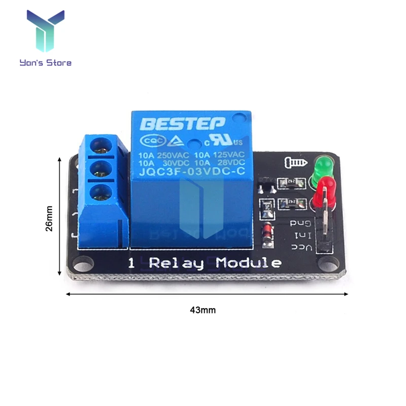 Módulo de relé de 3V, 3,3 V, 1/2/4 canales, disparador de bajo nivel, relé iluminado con salida de relé de lámpara, módulo de relé de 4 vías para Arduino