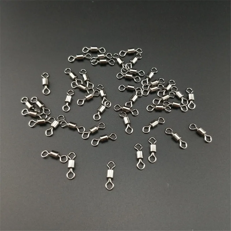 50 Cái/lốc Câu Cá Xoay Kích Cỡ 2-14 # Inox Chắc Chắn Kết Nối Bi Ốp Câu Cá Xoay Cán Hạt phụ Kiện