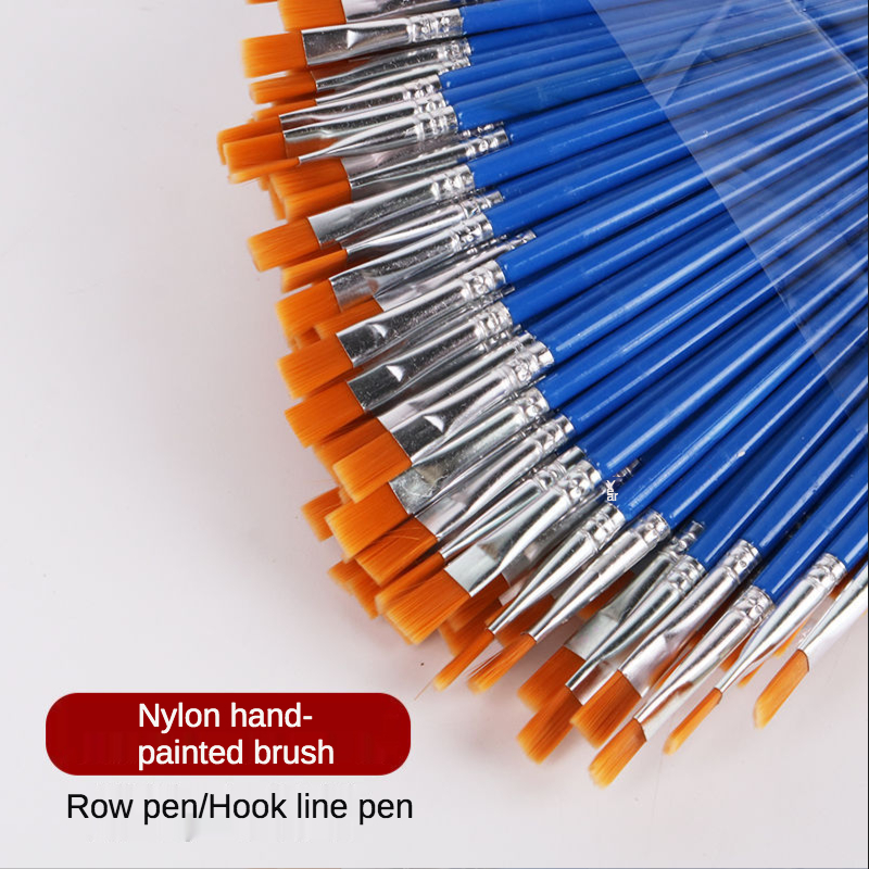10 Cái/bộ Tinh Dầu Mỹ Tranh Bàn Chải Acrylic Tranh Vẽ Kỹ Thuật Số Trẻ Em Môi Trường Của Chổi Nylon Hàng Bút Văn Phòng Phẩm