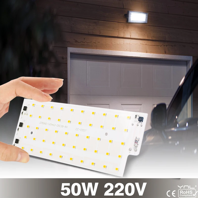 2 teile/los 50 W LED Lampe perlen SMD 2835 LED Chip Smart IC Flutlicht 220 V 240 V Outdoor DIY Led-lampe Flutlicht Scheinwerfer Beleuchtung