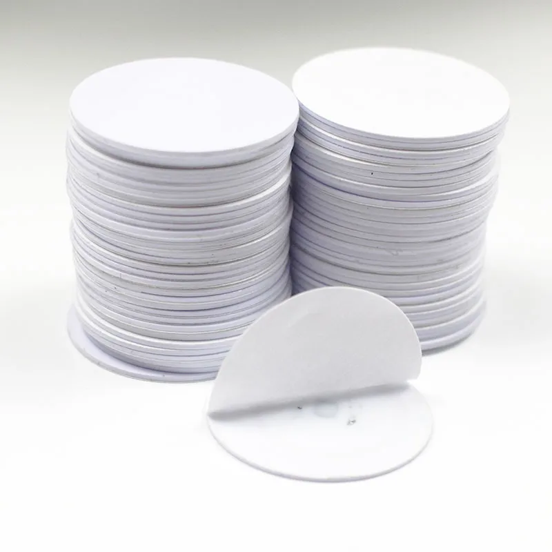 1Pc 125KHZ TK4100 EM4100 RFID Đồng Chứng Minh Thư Với Adhensive Miếng Dán Chỉ Đọc Đường Kính 25Mm Cho Truy Cập điều Khiển