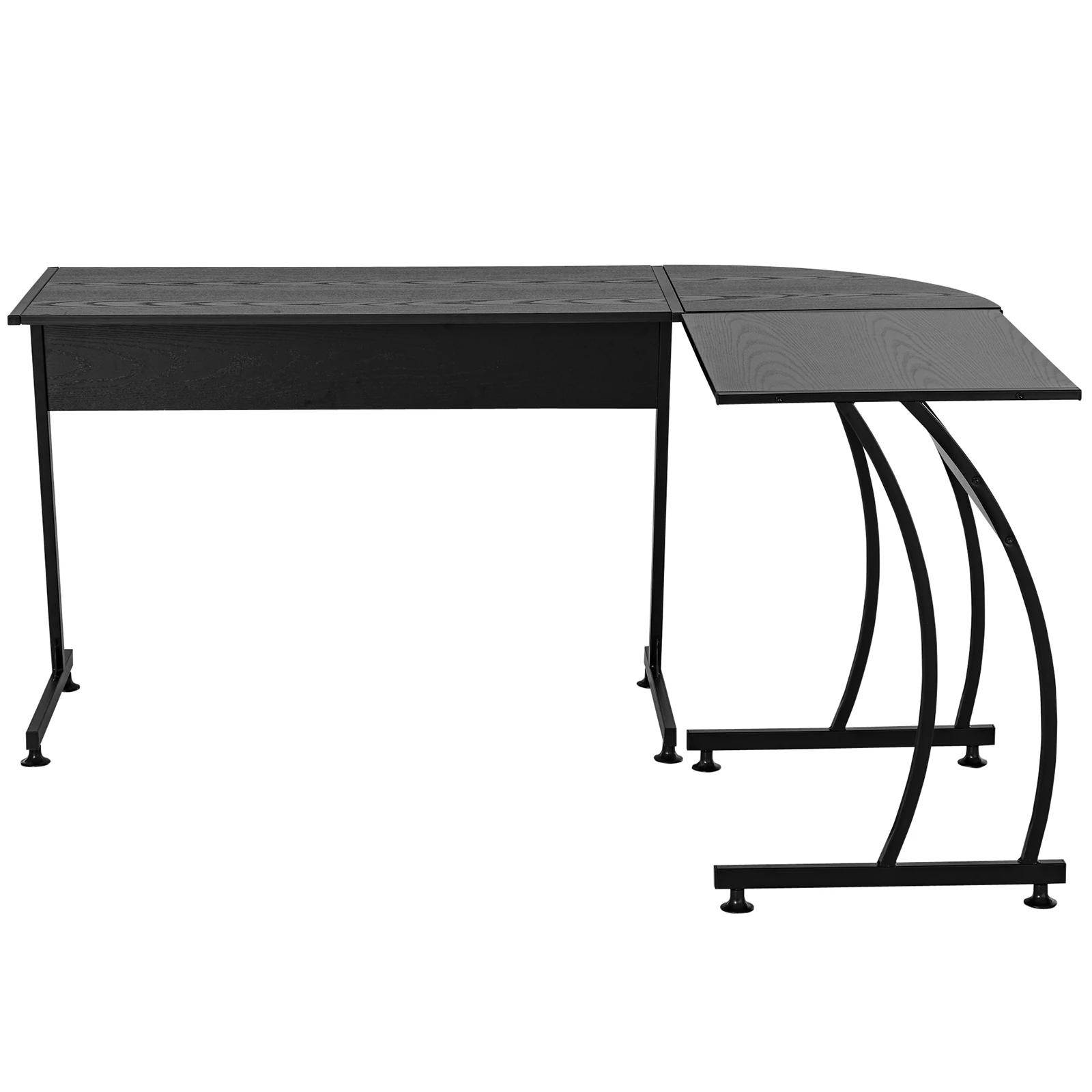 HOMCOM Form Computertisch L Studio großer Raum 112,5x152x74cm schwarz