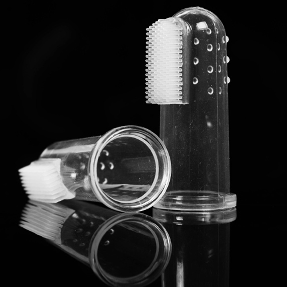 Herramienta de cepillo de silicona, pasta de dientes para perros, cepillo de dientes suave para dedos de mascotas, higiene Dental para malos de perros medianos