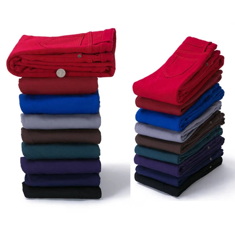Candy Farbe Verdicken Samt Gefüttert Dünne Jeans Frauen Winter Mittlere Taille Warme Leggings Vaqueros Oversize Stretch Denim Bleistift Hosen