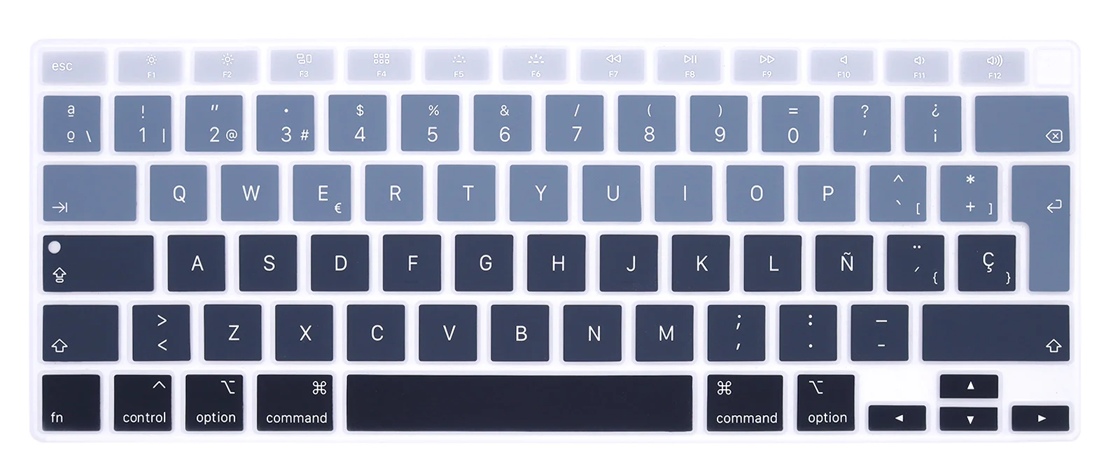 Funda española suave de la UE para Macbook Air 13 2020 A2179 / Air 2020 M1 Chip A2337 funda de teclado de silicona de arcoíris español de la UE