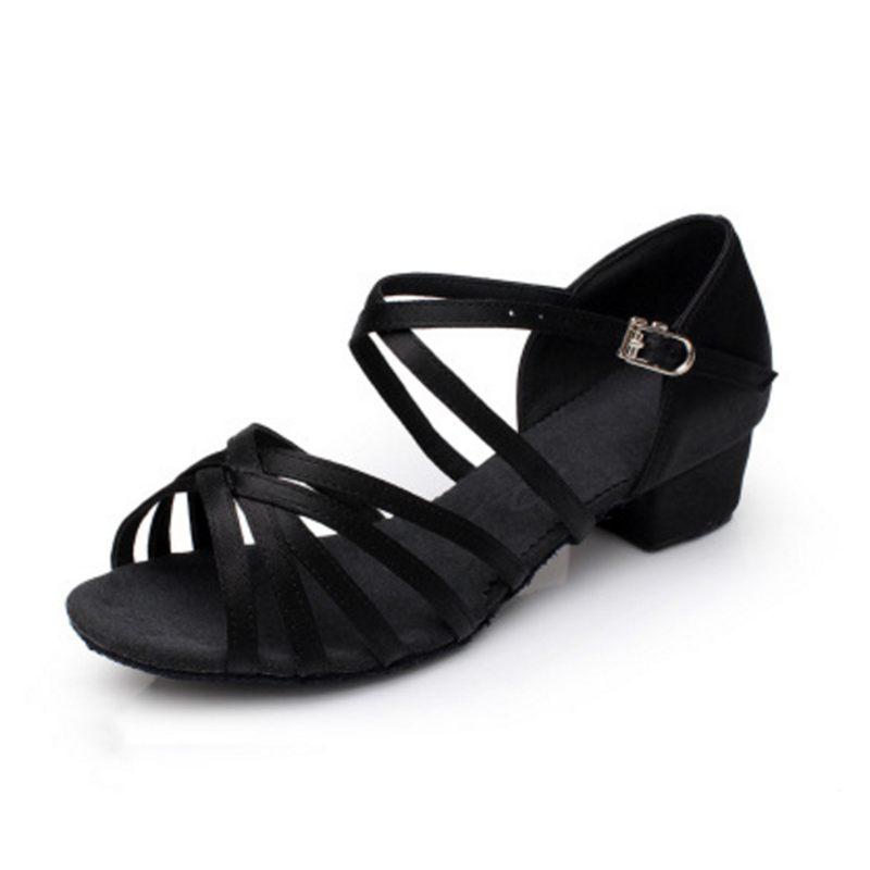 Crianças sapatos de dança latina meninas mulher salão de baile tango sapatos de dança atacado para meninas salto baixo crianças sandálias salsa