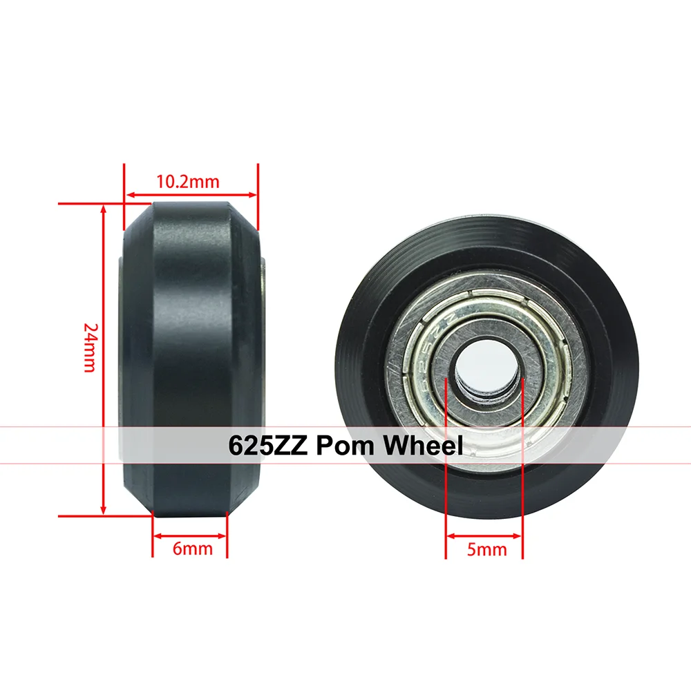 1/5/10/24PCS CNC พลาสติก POM ขนาดใหญ่ล้อแบริ่ง Idler V-Slot อลูมิเนียมโปรไฟล์ Perlin Pulley สําหรับ 3D เครื่องพิมพ์ Ender3 V2