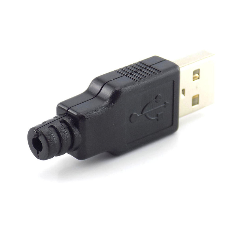 2,0 USB Typ A Stecker 3. 0 USB-Buchse mit schwarzer Kunststoff abdeckung Löt mittel Typ 4-poliger Stecker DIY-Stecker e1