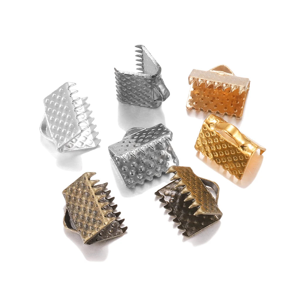 50ชิ้น/ล็อต Cove Clasps สายไฟ End Caps String ริบบิ้นหนังสร้อยคอสร้อยข้อมือสำหรับเครื่องประดับทำอุปกรณ์
