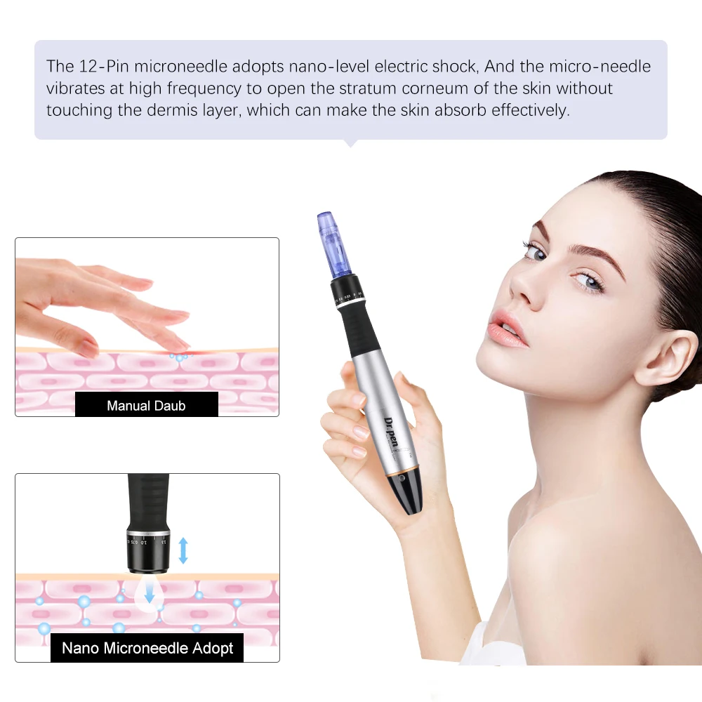 Điện Dr Pen Ultima A1 Derma Bút Làm Đẹp Chăm Sóc Da Công Cụ Hình Xăm Micro Needling Có Dây Chuyên Nghiệp Derma Bút Hệ Thống Trị Liệu
