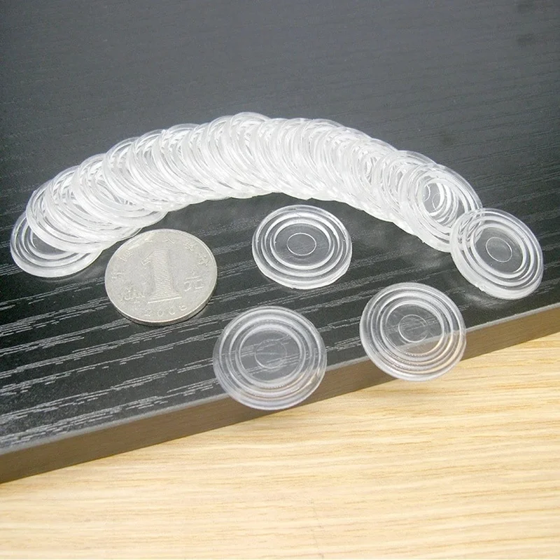 10 ชิ้นยางเฟอร์นิเจอร์กันชนอุปกรณ์เสริมรอบรูปร่างแก้วตารางแผ่นโปร่งใส PVC Mat Non - slip Soft Grip Pads สําหรับผนัง