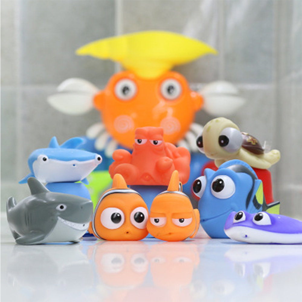 เด็กของเล่น Finding Nemo Dory Float สเปรย์น้ำบีบของเล่นยางนุ่มเล่นห้องน้ำสัตว์เด็กอาบน้ำ Clownfish ของเล่น