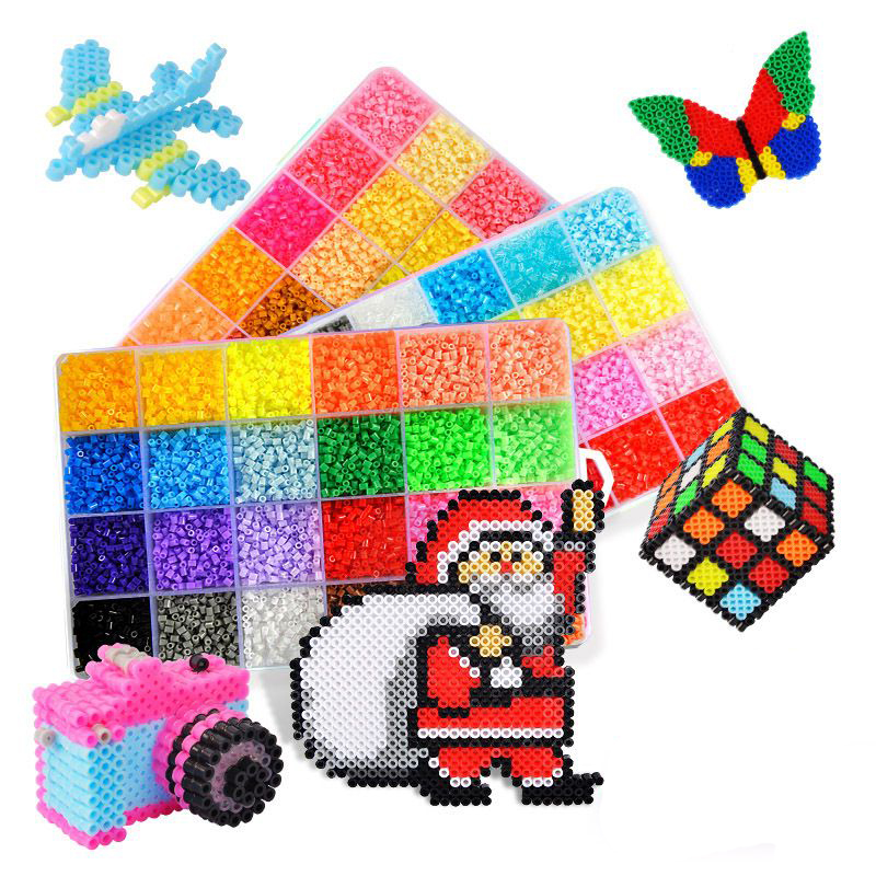 2,6mm 24/48 farben Hama perlen Bildung Eisen perlen 3D puzzle Perlen lroning Garantie perler Sicherung perlen diy spielzeug miçangas