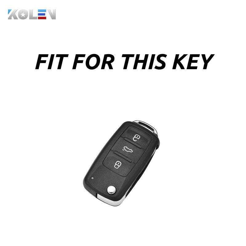 Couro e TPU Car Remote Key Cover, caso Fob para Volkswagen VW Bora, Polo, Tiguan, Jetta, Passat, B5, B6, B7, Golf Beetle, Skoda Octavia