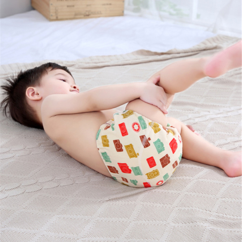 6 Tầng Chống Thấm Có Thể Tái Sử Dụng Cotton Quần Tập Luyện Cho Trẻ Sơ Sinh Quần Lót Vải Tã Lót Quần Lót Tã Thay Đổi