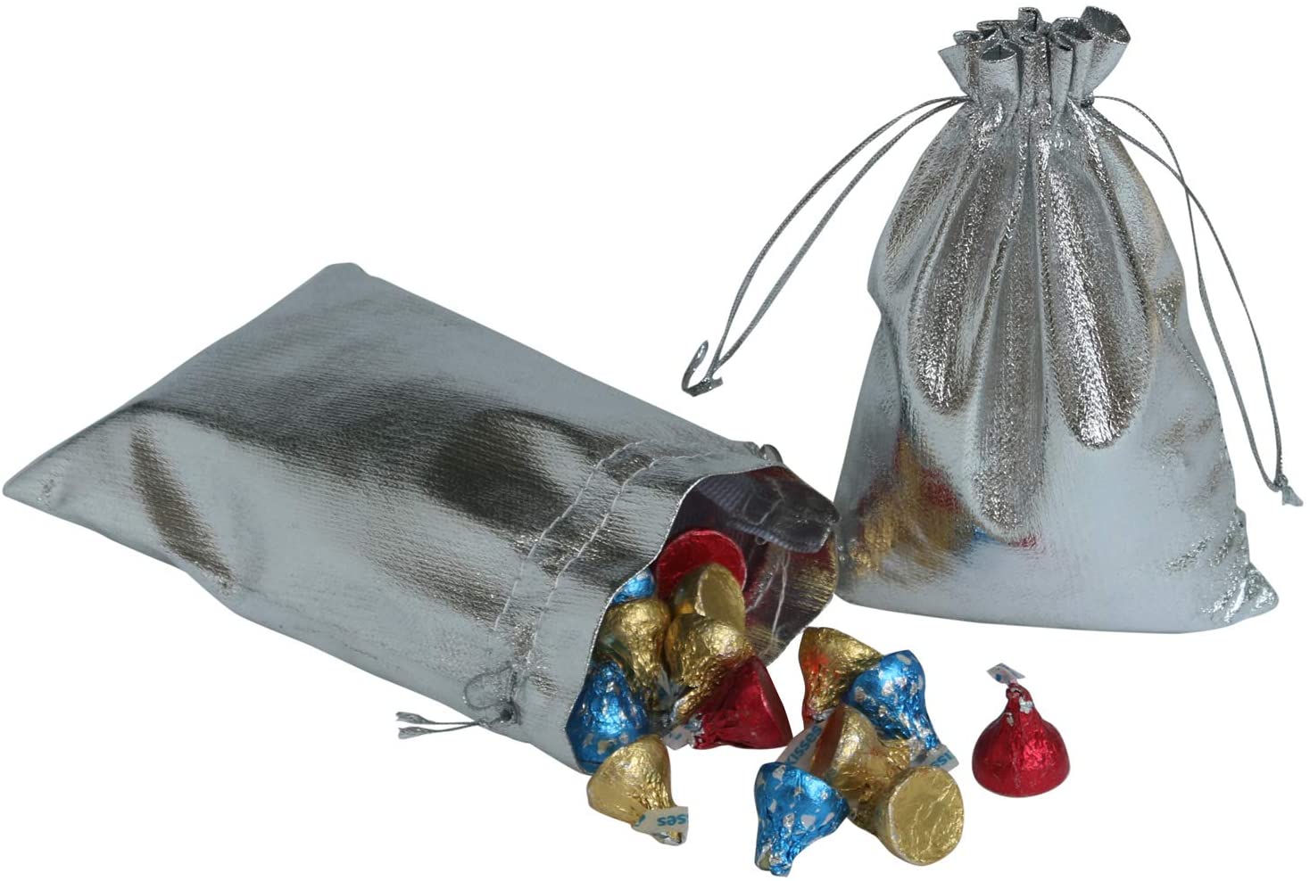 50 шт., мешочки из фольги для украшений