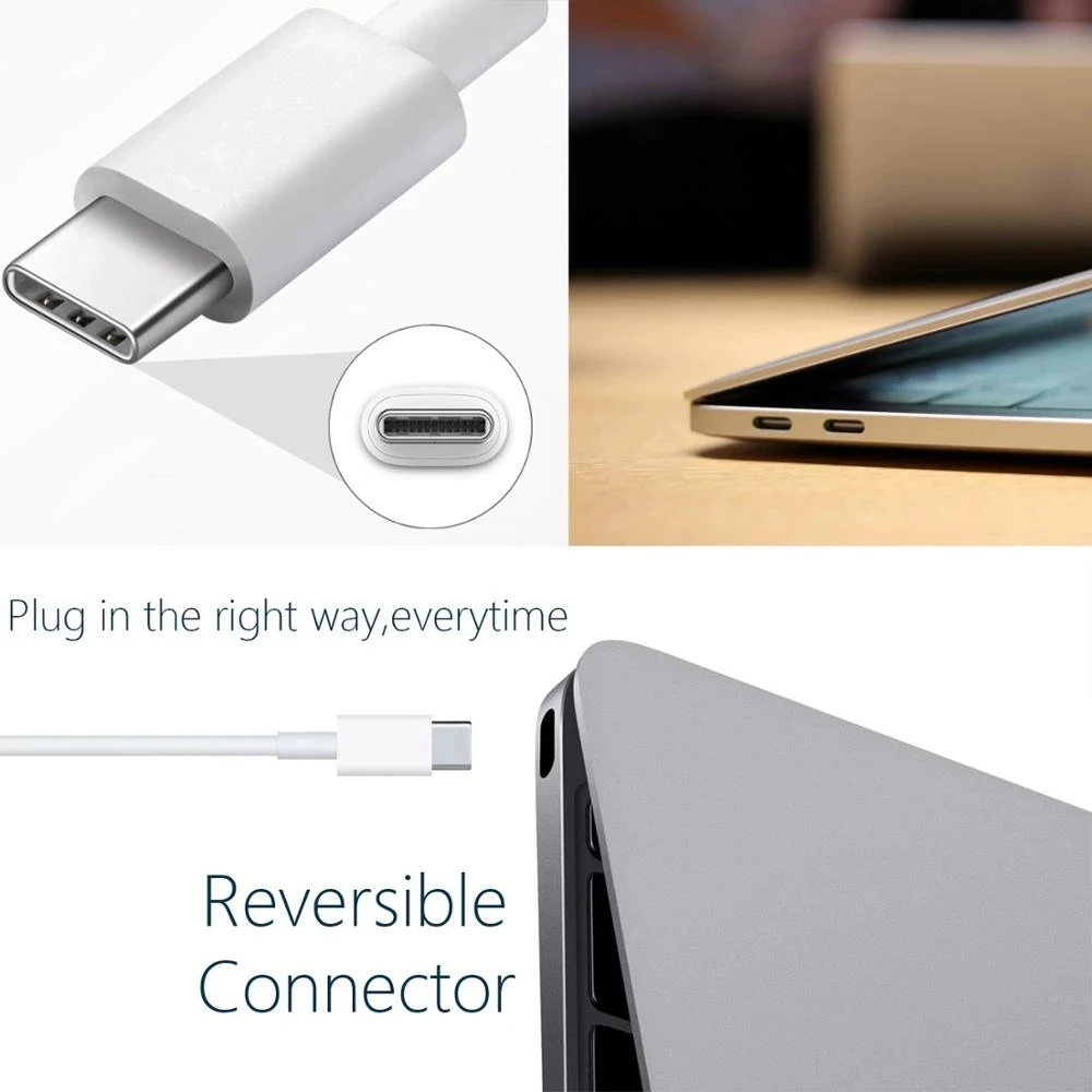 30W 60W 87W 96W USB C Charger Power Adapter สําหรับ MacBook Pro 16, 15, 13 นิ้ว, ใหม่ Air 13 นิ้ว 2020/2019/2018,ทํางานร่วมกับ Type C PD