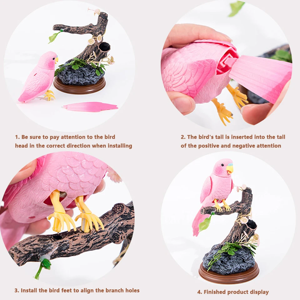 จำลองไฟฟ้าควบคุมเสียง Parrot ของเล่นดนตรี Magpie พูดคุยอิเล็กทรอนิกส์สัตว์เลี้ยงชุดตกแต่งของเล่นเด็กของขวัญ