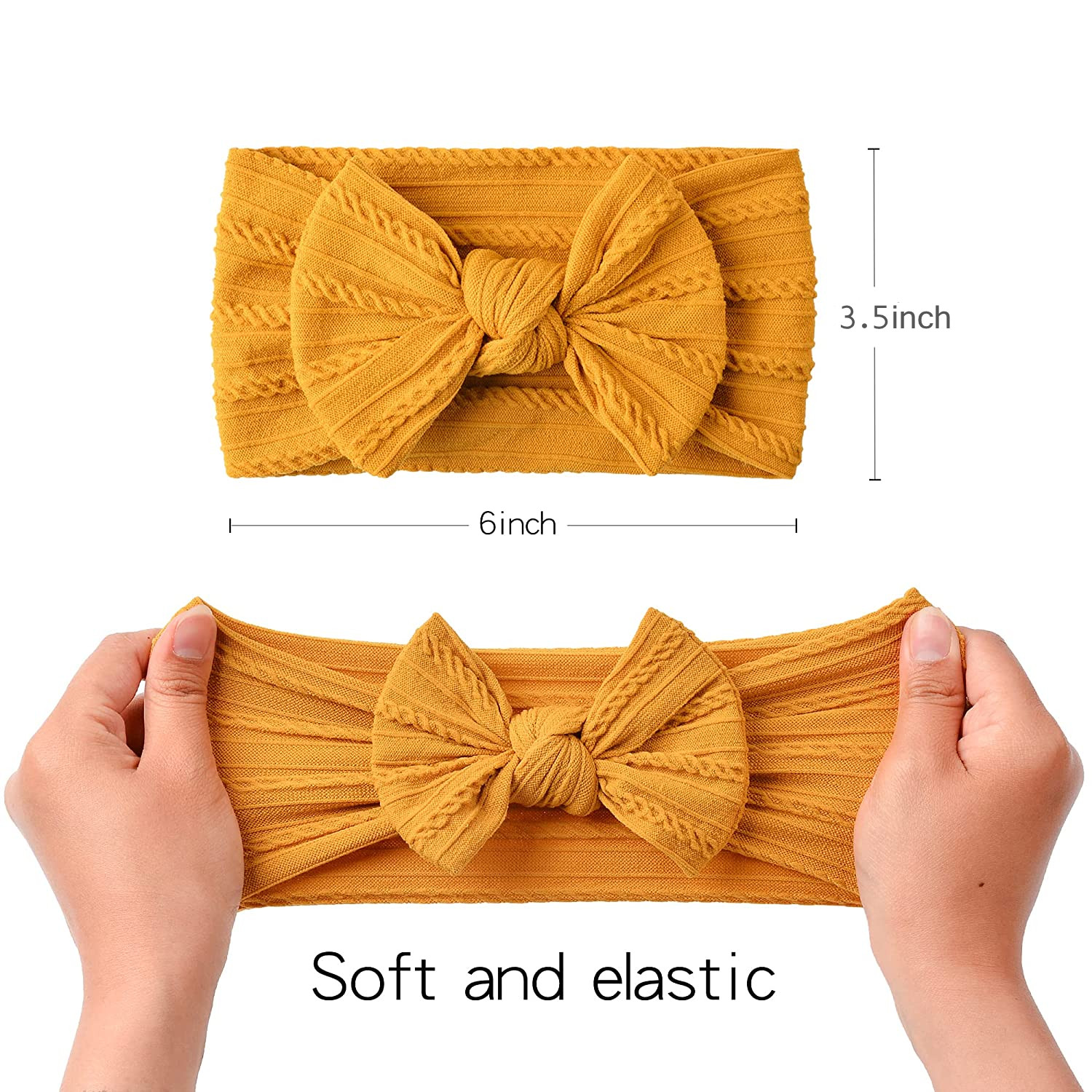 1 ชิ้นทารกแรกเกิดสําหรับสาวถักเด็ก Turban เด็ก Bows ไนลอนนุ่มเด็ก Headwear อุปกรณ์เสริมผม 32 สี