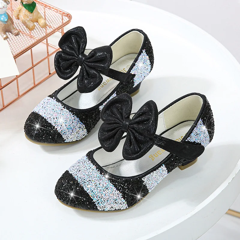 เจ้าหญิงรองเท้าสําหรับสาวเด็กรอบ Toe Soft-Sole วัยรุ่นรองเท้าส้นสูงคริสตัลเดี่ยวรองเท้า Shandals คริสต์มาสของขวัญ