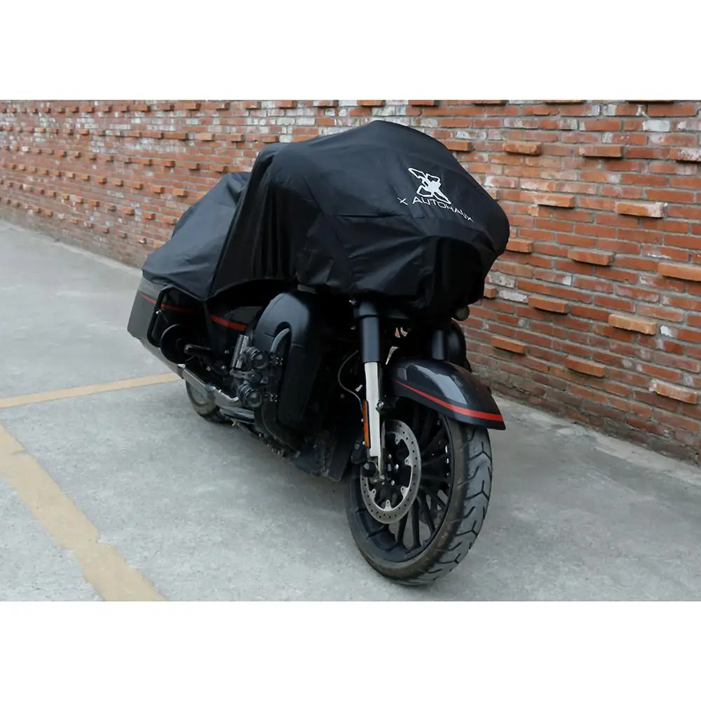 X Autohaux 210T ハーフバイクカバー旅行防水屋外防塵雨塵抗 UV スクータープロテクターカバー M L XL