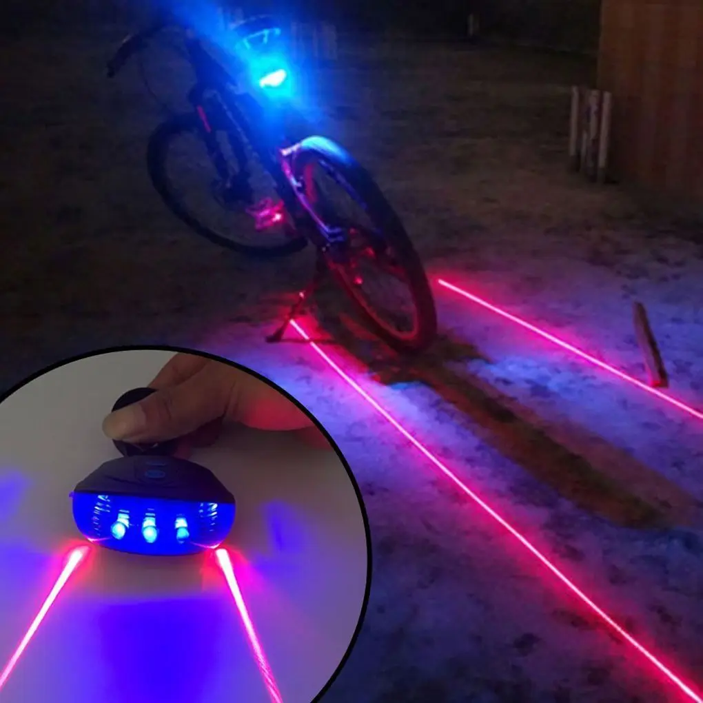 Xe Đạp Chống Nước Đi Xe Đạp Đèn Đèn Hậu LED Laser Cảnh Báo An Toàn Xe Đạp Đèn Xe Đạp Đuôi Phụ Kiện Xe Đạp Đèn